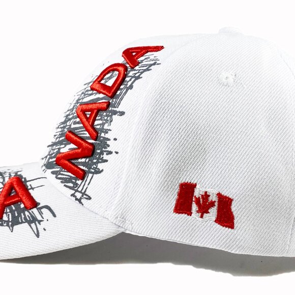 Variety To Go Canadian Baseball Hat/Cap, Adjustable Sports Hat (1008 White) - Picture 4 of 8